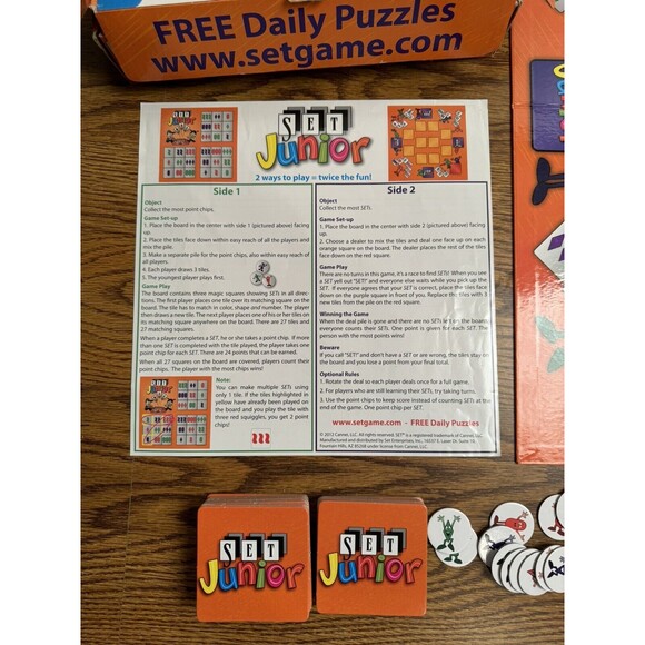 Set Enterprises Boardgame Set Junior Box VG/EX - Picture 8 of 12